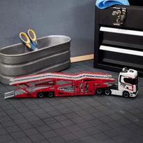 Hot Wheels Elite 64 Modeliukas Scania 770 S + Detachable two-level trailer (yra sandėlyje)
