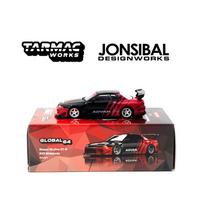 Tarmac Works Modeliukas Nissan Skyline GT-R R32 Widebody Advan, red/black