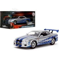 PRE-ORD3R Jada Toys Modeliukas 1/32 *Fast and Furious* 2002 Nissan Skyline GTR R34 *Fast and Furious*, silver with blue stripes