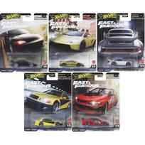 Hot Wheels Fast and Furious Modeliukas (Toyota Chaser JZX100,Honda Civic Coupé,Lamborghini Gallardo,Mitsubishi Lancer Evo IX,Porsche 911 Carrera) (yra Sandėlyje)