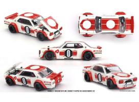 Mini GT Modeliukas 1/64 1969 Nissan Skyline GT-R (KPGC10) Kaido Works V2, white/red (yra Sandėlyje)