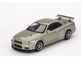 PRE-ORD3R Mini GT Modeliukas 1/64 2002 Nissan Skyline GT-R (R34) V-Spec II, Nur millenium jade