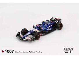 PRE-ORD3R Mini GT Modeliukas 1/64 2024 RB VCARB 01 #22 Yuki Tsunoda F1 2024 Bahrain GP, blue/white