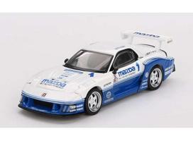 PRE-ORD3R Mini GT Modeliukas 1/64 2024 Mazda RX7 (FD3S) LB-Super Silhouette IMSA, white/blue