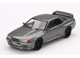 PRE-ORD3R Mini GT Modeliukas 1/64 1992 Nissan Skyline GT-R (Nismo BNR32 CRS Version), dark metal gray