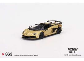 Mini GT Modeliukas 1/64 Lamborghini Aventador SVJ Roadster, gold