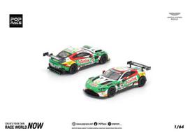 PRE-ORD3R Pop Race Modeliukas 1/64 2020 Aston Martin Vantage GT3 Bathurst 12h, white/red/green
