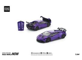PRE-ORD3R Pop Race Modeliukas 1/64 Lamborghini Huracan STO, viola pasifae