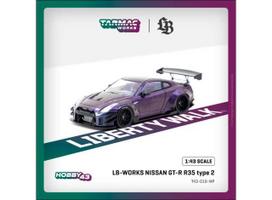 PRE-ORD3R Tarmac Modeliukas 1/43 Nissan GT-R R35 *LB-WORKS* type 2, midnight purple