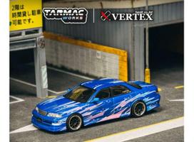 PRE-ORD3R Tarmac Modeliukas 1/64 VERTEX Toyota Mark II JZX100, blue metallic