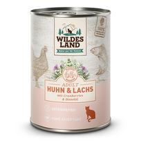 WILDES LAND Classic Adult Chicken & Salmon konservai katėms su vištiena ir lašiša, 400g