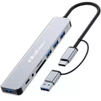 HUB 8in1 USB C USB,USB C 4xUSB SD TF card Jack