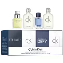 SET MINIATUR CALVIN KLEIN Eternity for Men EDT 10ml +  CK One EDT 2x10ml + Defy EDT 5ml