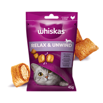 WHISKAS Relax & Relieve 45g skanėstas katėms, su vištiena