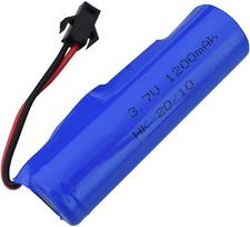 LiPo baterija 1S 3.7V 1200mAh RC bekelės automobiliams ir sunkvežimiams | SM kištuko jungtis | Ilgas veikimo laikas | Mėlyna mėlyna