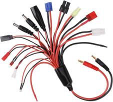 14-in-1 RC įkroviklio adapterio kabelis | Universali įkrovimo jungtis RC modeliams ir dronams | Įskaitant JST, Deans, EC3, Tamiya, XT60, ir kt. | Raudonas, Plastikinis raudona