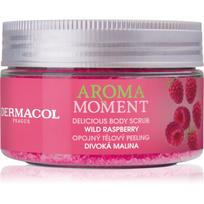 Dermacol Aroma Moment Wild Raspberry kūno šveitiklis su cukrumi aviečių kvapo 200 g