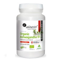Aliness Organic Ashwagandha 5% KSM-66 200 mg 100 vcaps