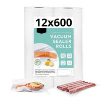 Gofruoti vakuumavimo maišeliai maistui rulonėylyje 12x600 - 2 vnt + etiketės