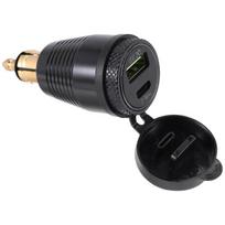 Motociklo Din kištukas vandeniui atsparus įkroviklis į Qc3.0 Usb įkroviklį ir C tipo 30w maitinimo tiekimo adapterio lizdą