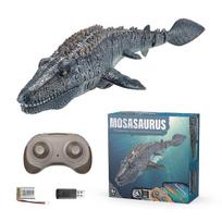Sofirn 100% naujas, nuotolinio valdymo Mosasaurus vandens baseino žaislas vaikams, 2x500mah Rc valtis dinozauras 1:18 didelio modeliavimo mastelio Dino, su šviesa ir purškiamu vandeniu