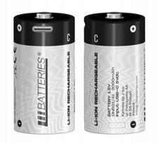 Akumuliatorius Liibaterijos galinga įkraunama ličio jonų baterija c usb-c 2vnt. 3000 mAh
