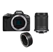 Skaitmeninis fotoaparatas Canon EOS R50 + RF-S 18-150mm F3.5-6.3 IS STM + Mount Adapter EF-EOS R