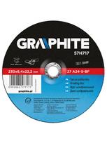 Metalo šlifavimo diskas GRAPHITE 230 x 6,4 x 22 mm 27 A24-S