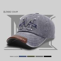 Summer Hat Female Male Sunscreen Sunshade Washed Cowboy Cap Outdoor Travel Alphabet Baseball Cap Average size