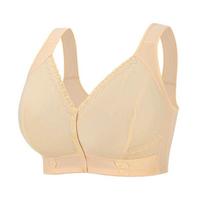 C-F cup super large size bra popular European and American size steel rimless vest fashion lace front buckle underwear 38/85C