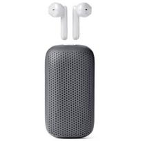 Lexon Speakerbuds Wireless Headphones with Bluetooth Speaker, gray, LA127G