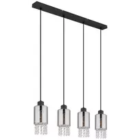 Pakabinamas šviestuvas GLOBO BACKEY, 4 x E27 15W, skaidrūs stiklo kristalai, 70x10x120cm