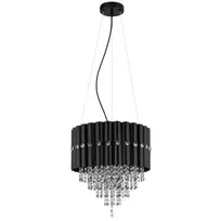 Pakabinamas šviestuvas GLOBO ELEOS, 3xE27 40W, dūmų spalvos K5 kristalai, ø40x150cm