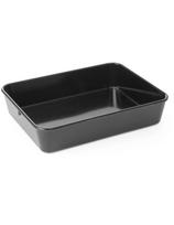 Mėsos ir maisto padėklo talpykla iš melamino 280x210x60mm juoda - Hendi 568804