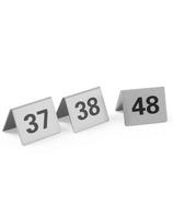 Informacinė lentelė LENTELĖS NUMERIS 37-48 nerūdijančio plieno rinkinys 12 vnt. - Hendi 663875