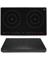 Reguliuojama indukcinė viryklė su jutikliniu skydeliu 2 kaitvietės Black Line sk. 22cm 3500W – Hendi 239414