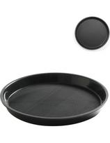 Neslystantis padavėjo padėklas, apvalus su apvadu, sk. 36cm - juodas