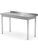 Sieninis plieninis stalviršio stalas su apvadu 140x70x85 cm - Hendi 812693