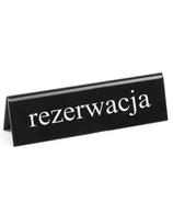Dvipusė informacinė lentelė REZERVACIJA plastikinis organinis stiklas PL - Hendi 663523