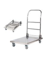 Sulankstomas plieninis platforminis vežimėlis HoReCa platforma 70x52cm