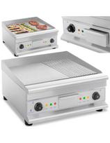 Kepkite ant grotelių dvigubai lygiai grioveliais grioveliais su riebalų stalčiumi 230 V 2x 3200 W