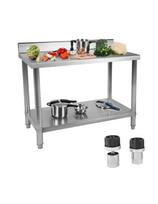 Stalas su gastronominiu stalviršiu su nerūdijančio plieno apvadu 120x60cm