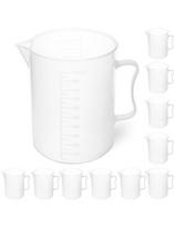 Plastikinė laboratorinė stiklinė su padalomis 1000 ml - 10 vnt.