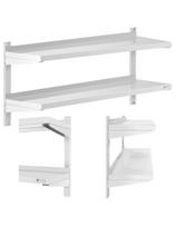 Dviguba reguliuojama sieninė gastronominė lentyna STEEL 120 x 40 cm
