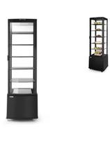 Šaldoma konditerijos vitrina ant ratukų 5 lentynos 280L LED - juoda