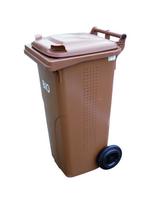 Šiukšliadėžė BIO atliekoms ir maisto atliekoms SERTIFIKATAI Europlast Austria - ruda 120L BIO