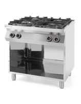 Kitchen Line 4 degiklių dujinė viryklė su atviru pagrindu, kurio plotis 800 mm 700 mm