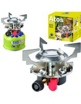 Turistinė dujinė viryklė dujų kasetėms (sriegis arba vožtuvas) ATOS pjezo degiklis 1,8kW