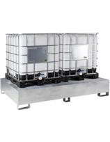 Gaudymo kubilas MAUZER 2 x 1000L padėklų konteinerio IBC bakui - cinkuotas