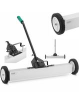Magnetinė šluota nagų drožlių rinkimui ant ratukų, plotis 75 cm